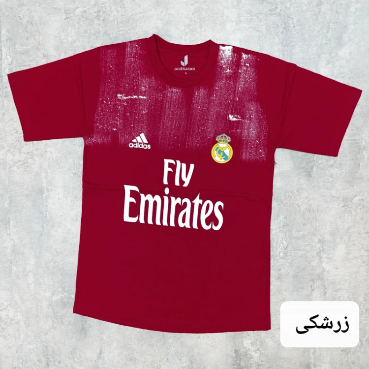 تیشرت مردانه یقه گرد چاپی EMIRATES پنبه سوپر