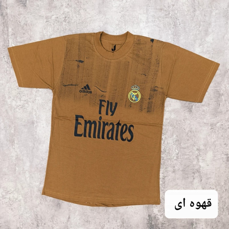 تیشرت مردانه یقه گرد چاپی EMIRATES پنبه سوپر