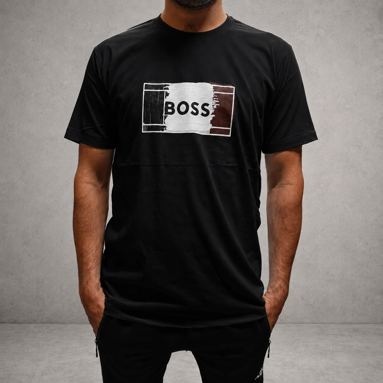 تیشرت مردانه پنبه BOSS قواره اندامی