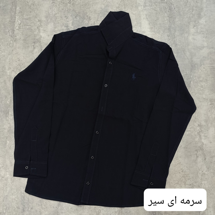 پیراهن مردانه دوشین (غزاع) تک جیب آستین بلند