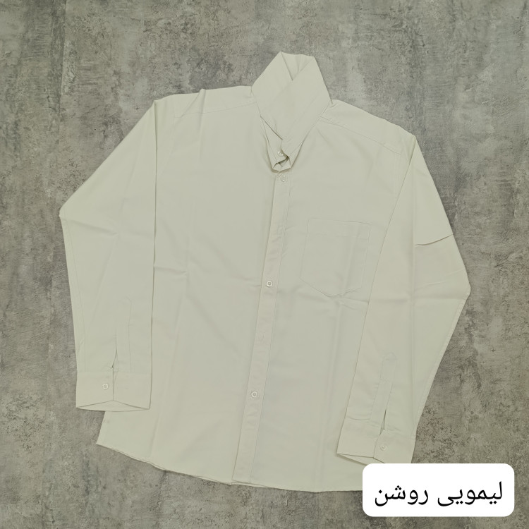 پیراهن مردانه دوشین (غزاع) تک جیب آستین بلند
